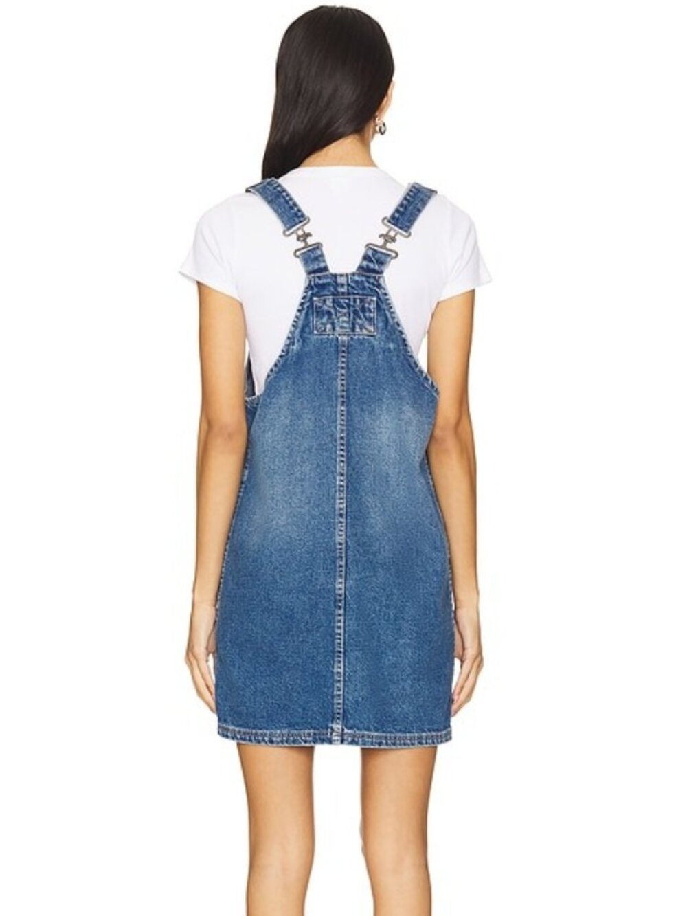 Free People Smock Mini Dress Denim Overalls - Sapphire Wash - Size Small - Picture 5 of 10